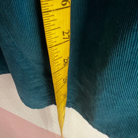 J. Jill Corduroy Tunic Top Size 2X Button Front Shirt Lagenlook Turquoise - Picture 3 of 6
